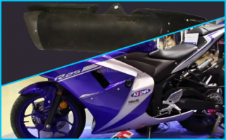 Lộ hình ảnh ống xả mới của Yamaha R25 thế hệ tiếp theo