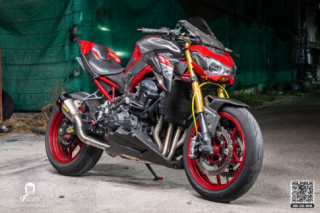 Kawasaki Z900 độ tối ưu trong diện mạo đỏ nổi bật
