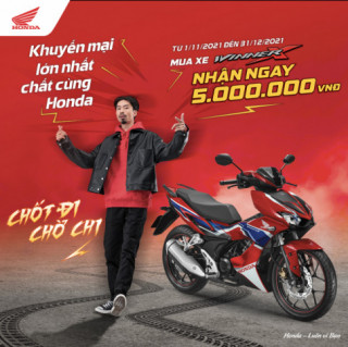 Nhận ngay 5 triệu đồng khi mua Honda Winner X