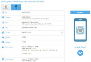 Smartphone giá rẻ Moto G2 lộ cấu hình
