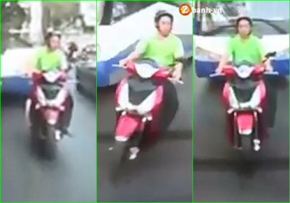 Thanh niên chạy SH 150 bang trước đầu xe buýt ‘ tỉnh như ruồi ...