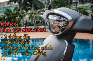 Like 125 ABS 2018 giá 57 triệu đồng, mẫu xe ga an toàn dành cho phái đẹp