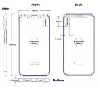 Lộ thiết kế iPhone 8 có cảm biến Touch ID ở mặt sau