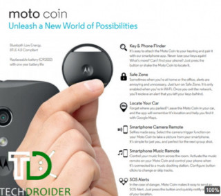 Motorola giới thiệu “đồng xu thông minh” tìm chìa khóa nhanh chóng