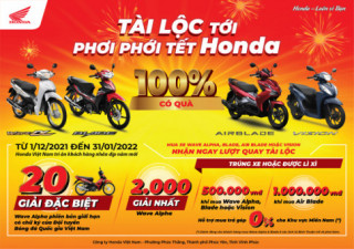 Rinh quà đón xuân với chương trình tri ân khách hàng cuối năm của Honda Việt Nam