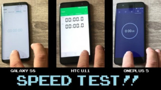 Video bộ ba OnePlus 5, Galaxy S8 và HTC U 11 đọ tốc độ