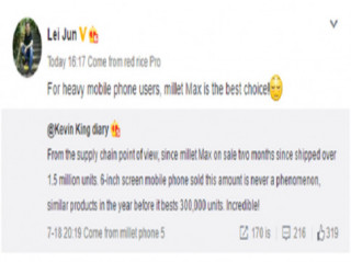 Xiaomi Mi Max bán ra được 1,5 triệu chiếc trong hai tháng