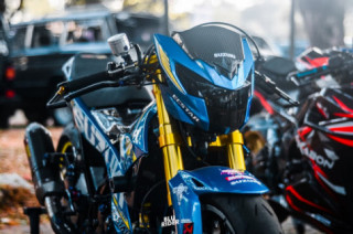 Satria 150 độ dàn chân PKL siêu ngầu của dân chơi xe Indonesia