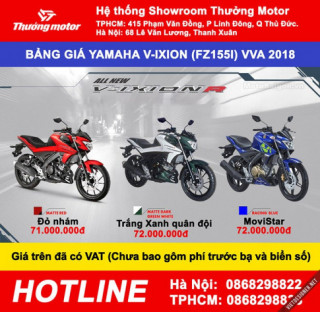 Về hàng Yamaha V-ixion R (FZ155i) 2018 giá sốc
