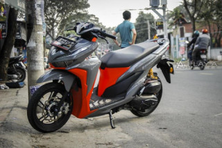 Ngỡ ngàng với Vario 150 độ gam màu xám - cam cực đẹp