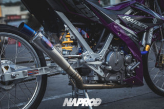 Raider 150 độ đẹp xuất sắc trong phiên bản ‘Tím mộng mơ’