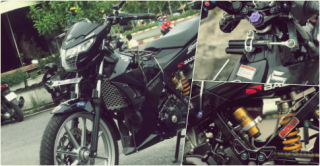 Satria Fi độ huyền bí hơn nhờ dàn đồ chơi độc lạ