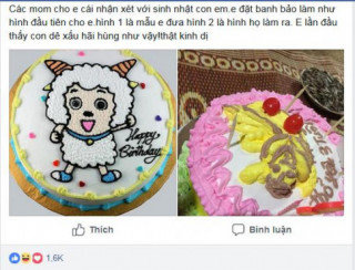 Mẹ đặt bánh sinh nhật hình dê cho con, cả nhà “hú hồn” khi nhận sản phẩm