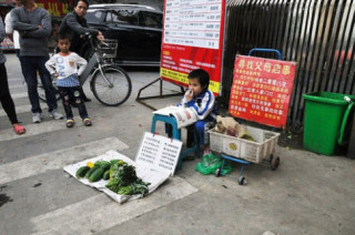 Cảm động bức tâm thư tìm cha mẹ của bé gái Trung Quốc mồ côi đi bán rau