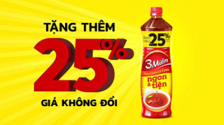 Nước chấm cá cơm 3 Miền tặng thêm 25% dung tích tri ân người tiêu dùng