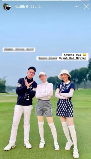 Hậu chia tay Hương Giang, Matt Liu ra sân golf cùng bóng hồng VTV, sắc vóc đẹp không chối cãi
