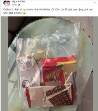 Elly Trần khoe chồng Tây gửi quà sinh nhật cho con gái Cadie Mộc Trà, nhìn gói quà hội mẹ bỉm tức giận