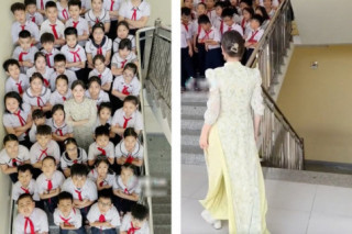 Cô giáo tiểu học GenZ đi dạy mặc đẹp như ngọc nữ, hút hơn 8 triệu người vào xem