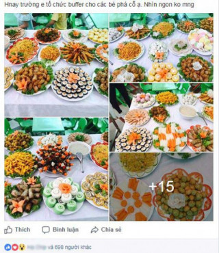 Mâm buffet Trung thu 45 món của các bé mẫu giáo Vĩnh Phúc khiến dân mạng cũng “thòm thèm”