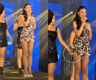 Đi diễn ở trường học, Á hậu mặc váy siêu ngắn được CĐM Trung khen ngợi, netizen Việt tranh cãi!
