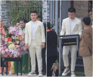 Lễ dạm ngõ của Quang Hải: Chu Thanh Huyền mặc áo dài trắng có gì đó sai sai, đàng trai sụt giảm phong độ