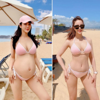 Diện lại bộ bikini cũ khi còn mang bầu, Diệp Lâm Anh được khen ngợi vì quá gợi cảm