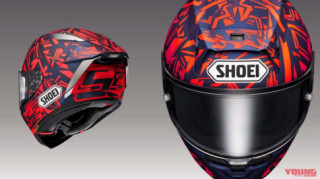 Bản sao fullface SHOEI thử nghiệm mùa đông của Marc Marquez xuất hiện