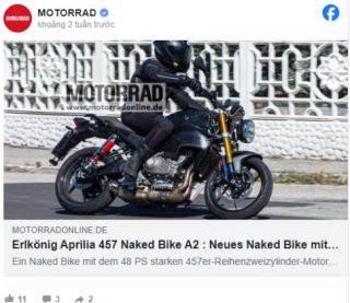 Aprilia Tuono 457 đã sẵn sàng để ra mắt trong năm nay?