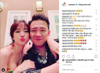 Hari Won khoe vòng 1 căng đầy bên Trấn Thành, fans hỏi: “Chị mới làm ngực à?”