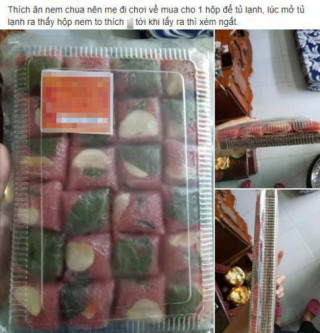 Mua hộp nem chua 45 nghìn, khi lấy ra cô gái tí ngất vì “1 phần thịt 9 phần giấy”