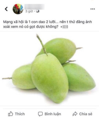 Nghe MXH là “con dao hai lưỡi”, chàng trai đăng ảnh xoài xem có gọt được không và cái kết