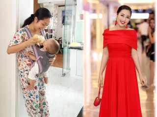 Ra ngoài mặc đẹp không ai bằng, ở nhà chăm con, mỹ nhân cũng tuềnh toàng như “sen” cả thôi!