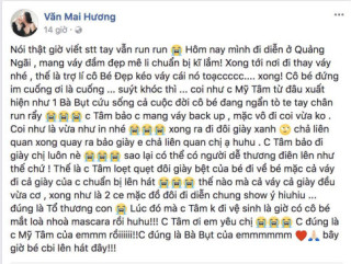 Văn Mai Hương bị sự cố rách váy, và rồi “bà bụt” Mỹ Tâm đã xuất hiện cứu nguy