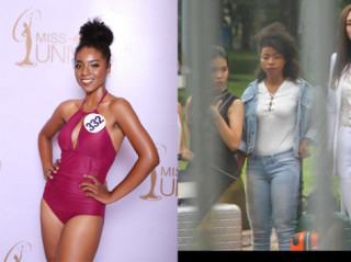 Không có photoshop, “Người đẹp gốc Phi” lộ thân hình béo mập tại Hoa hậu Hoàn vũ