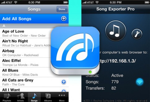 Ứng dụng Song Exporter Pro chép nhạc từ iPhone, iPad sang PC