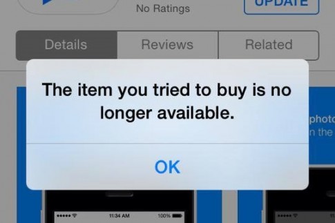 App Store gặp lỗi lạ không cho tải ứng dụng