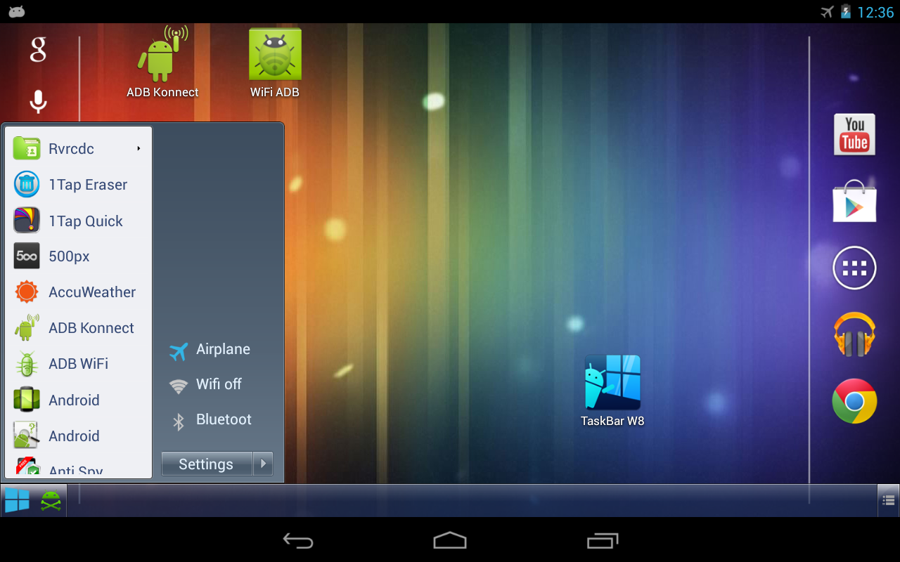Biến Android thành Windows 8 với thanh Taskbar