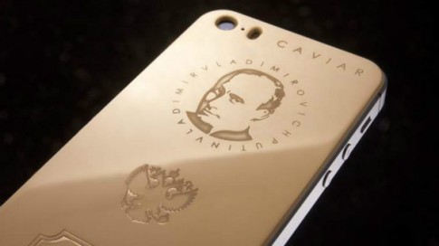 iPhone 5S mạ vàng khắc chân dung Putin giá cực khủng