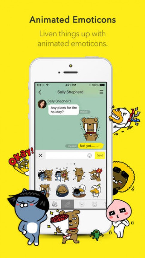 KakaoTalk Messenger 4.0 phẳng hơn trên iOS 7