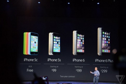 Ra mắt iPhone 6, Apple “cho không” 5S, 5C.