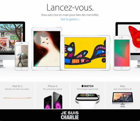 Apple ủng hộ phong trào “Je suis Charlie”