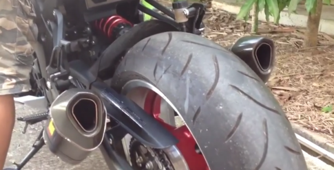 Kawasaki Z1000 test 2 cây pô Akrapovic ‘chất lừ’