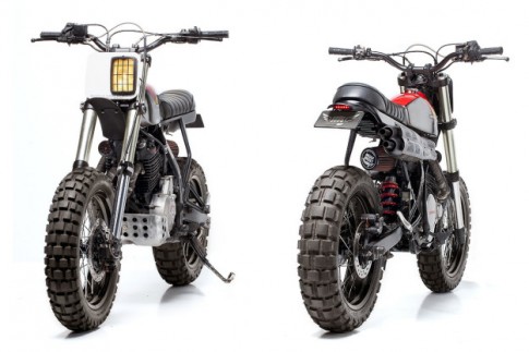 Honda Dominator bụi bậm và phá cách với phong cách Scrambler