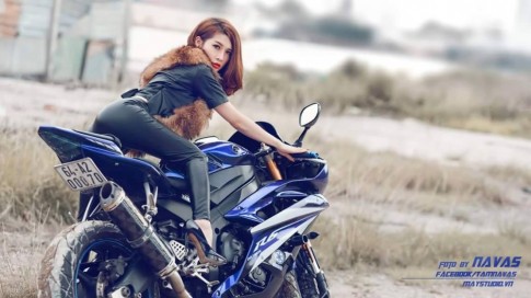 Hot Girl xinh đẹp cá tính bên chiếc Sportbike thần thánh Yamaha R6