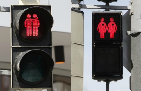 Tín hiệu đèn giao thông đồng giới ở Vienna