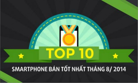 10 smartphone bán tốt nhất tháng 8/2014