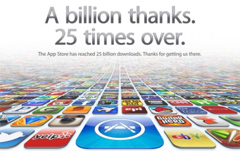 App Store của Apple đạt 25 tỷ lượt tải