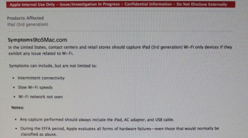 Apple thu hồi iPad 2012 bị lỗi Wi-Fi