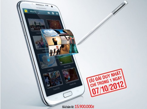 Cơ hội sở hữu Samsung Galaxy Note II đầu tiên tại VN