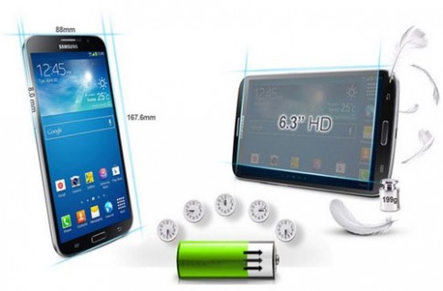 Điện thoại Galaxy Mega 6,3 inch có pin ấn tượng